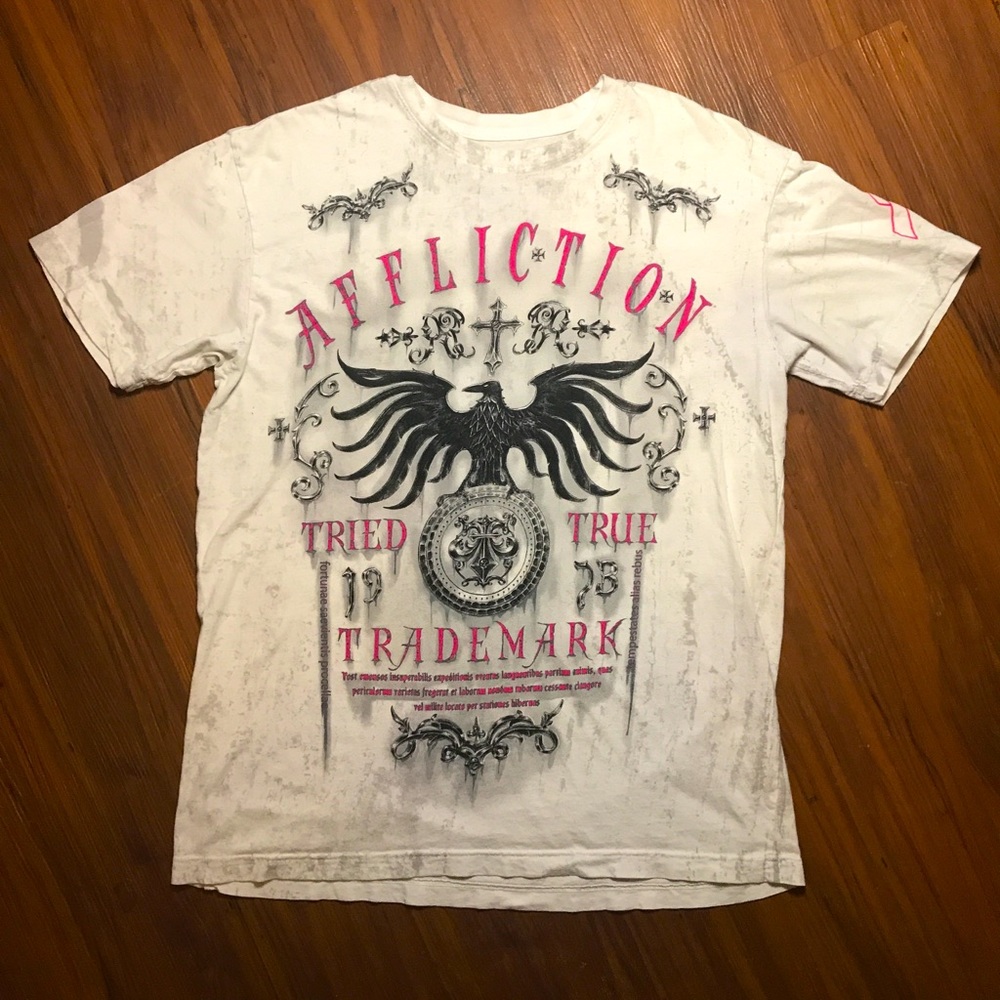 Affliction Breast Cancer Awareness T Shirt NWOT